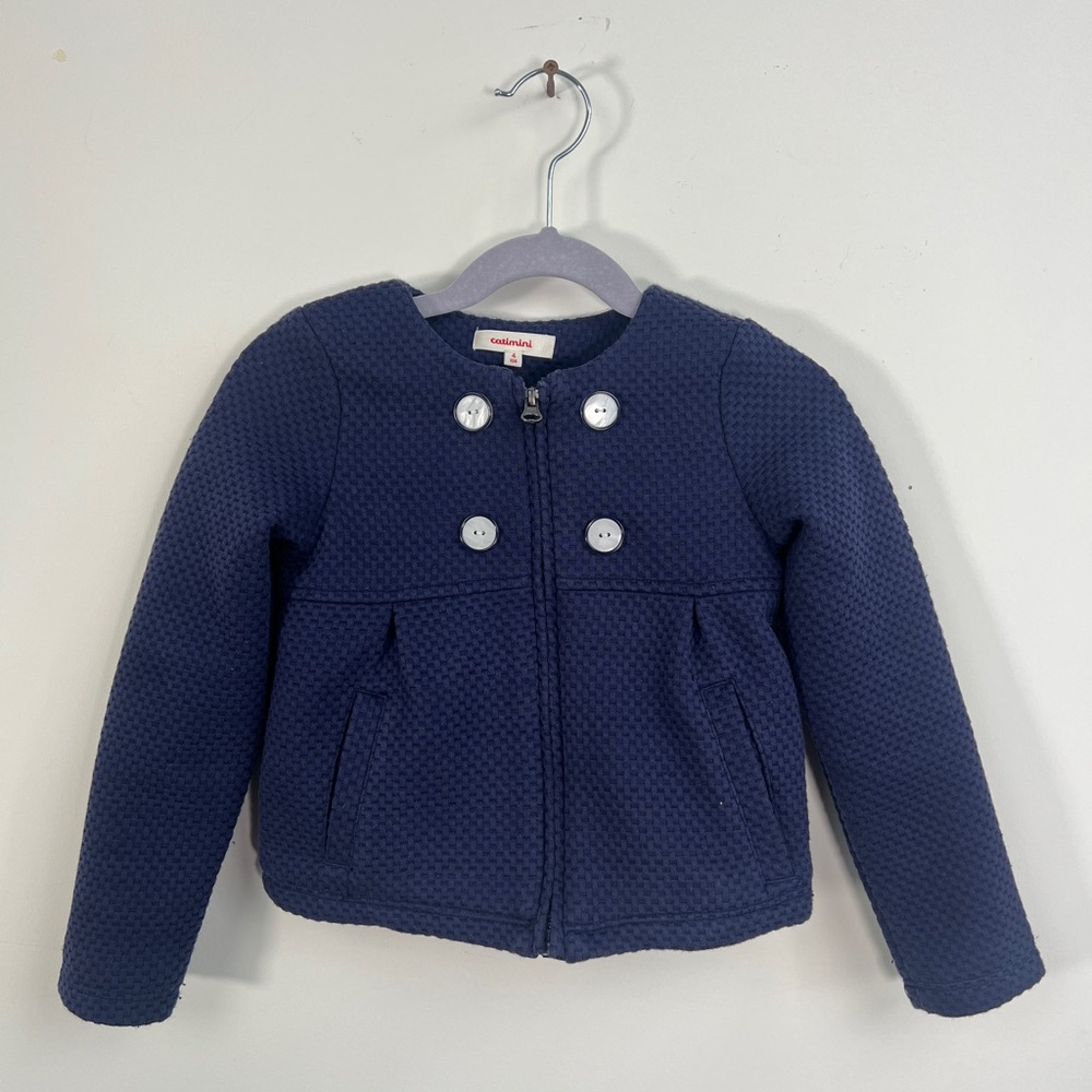 Catimini Kids Navy Quilted Jacket/Uniform 4y